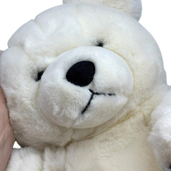 BEGGING BEAR American Wego White Teddy Bear 17" Plush Vintage 80's #8519 *READ* - Picture 5 of 11